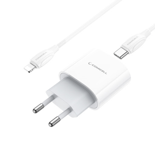 Kućni punjač Comicell 20W Type C na Lightning beli