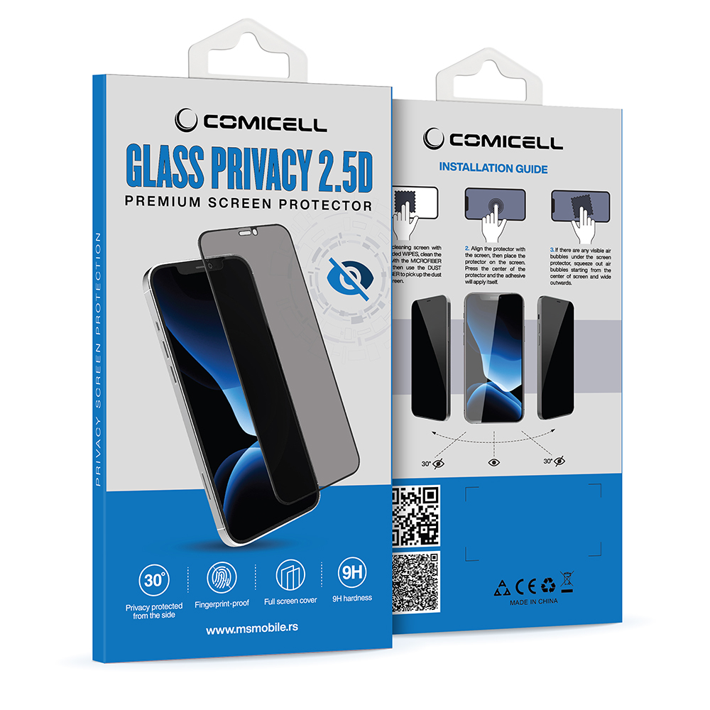 Folija za zastitu ekrana GLASS PRIVACY 2.5D full glue za Xiaomi Redmi 14C/Redmi A5 4G crna