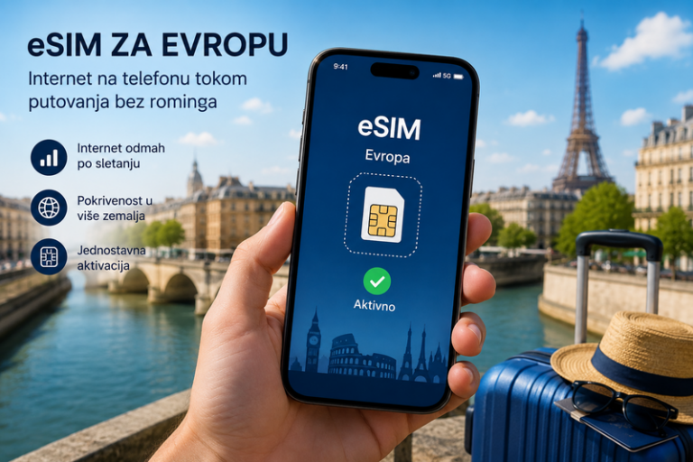 eSIM za Evropu – kako do interneta na putovanju bez skupog rominga?
