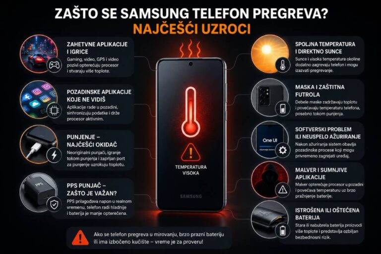 Pregrevanje telefona Samsung