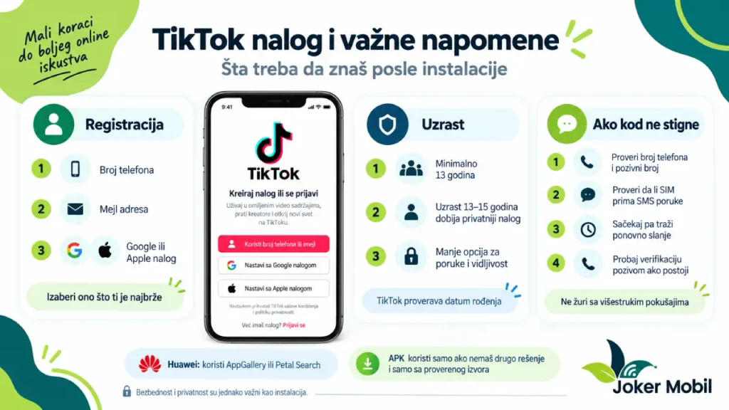 š posle instalacije TikTok naloga