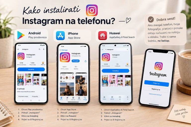 kako instalirati instagram