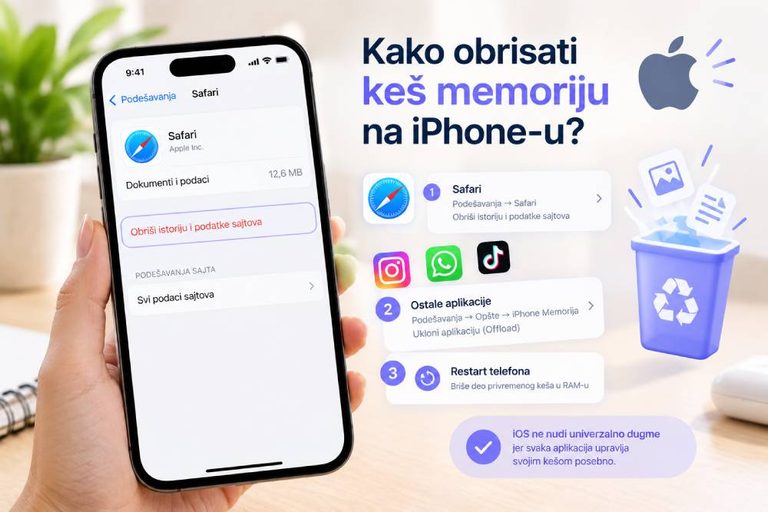 kako obrisati kes memoriju na iphone-u