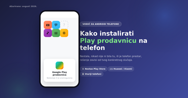 kako instalirati play prodavnicu