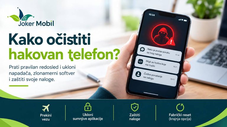 kako ocistiti hakovan telefon